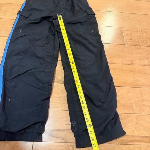 Vintage No Boundaries Nylon Cargo Track Pants Black Blue Girls 14-16 - Picture 5 of 7